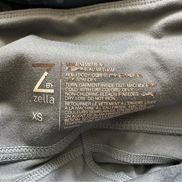 Nordstrom Zella Leggings Trio - Black, Blue Camo, and Teal bundle of 3 pair - Picture 7 of 9